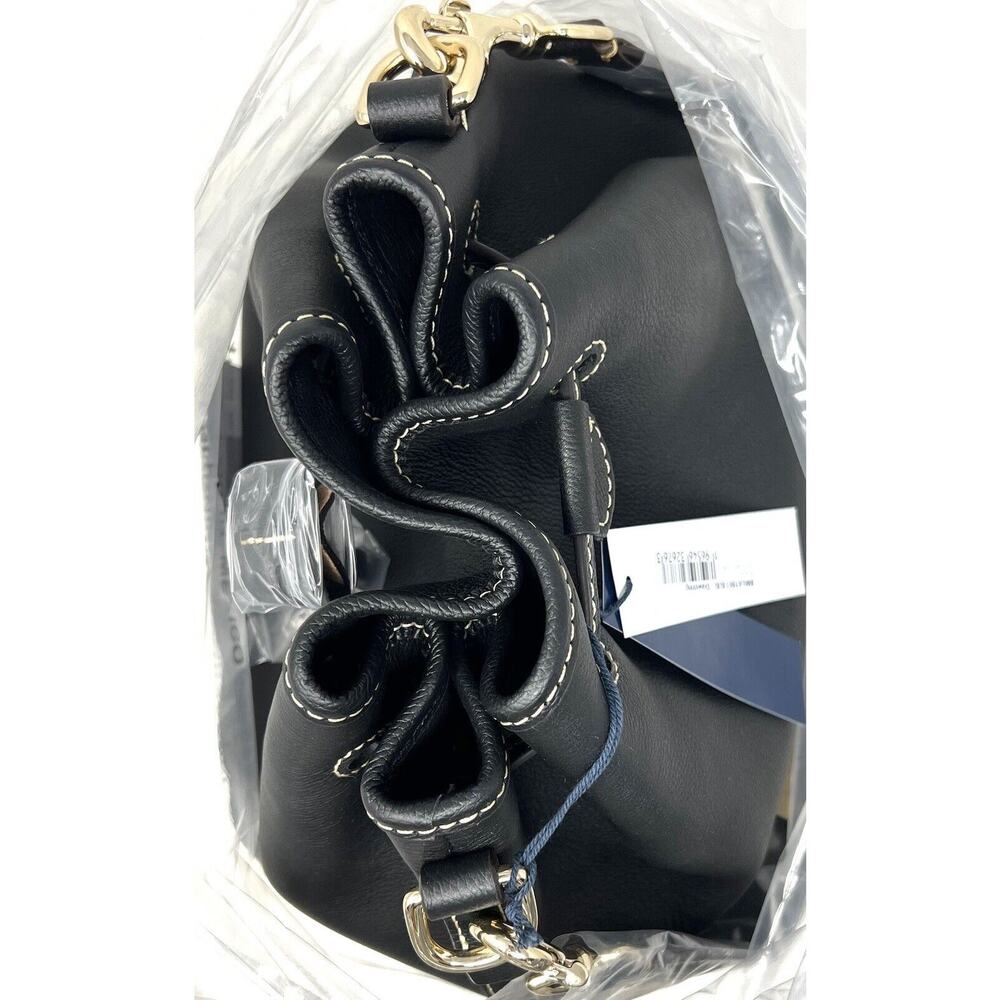 Dooney & Bourke Sorrento Drawstring Shoulder Bag BLACK Leather NWT $328 Bucket - Picture 10 of 16